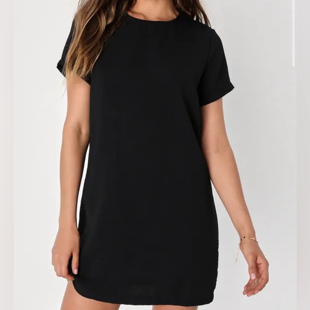 Shift and Shout Black Shift Dress
